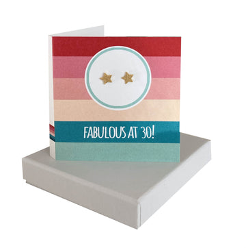 Fabulous at 30 - gold sparkly star earrings Coral and Mint